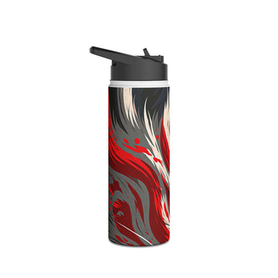 Crimson Kitsune Spirit · Insulated Water Bottle · Red