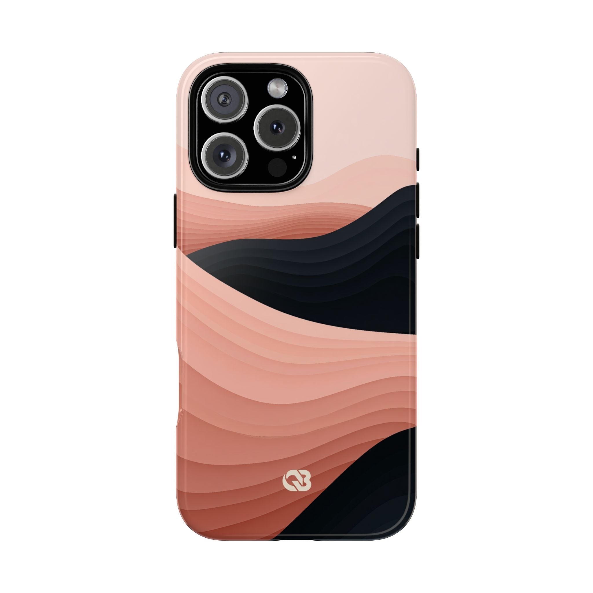 Pink Tough Phone Case for iPhone - Dune Shadow Layers