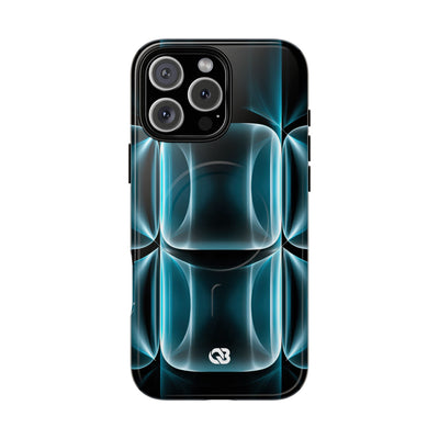 Translucent Cyber Grid · Tough 2.0 Magnetic Phone Case for iPhone · Teal