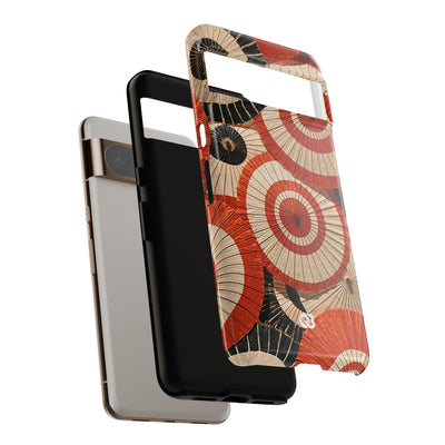 Vermilion Wagasa Motif · Tough Phone Case for Pixel ·  Red