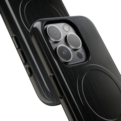Obsidian Brushed Steel · Tough 2.0 Magnetic Phone Case for iPhone · Black