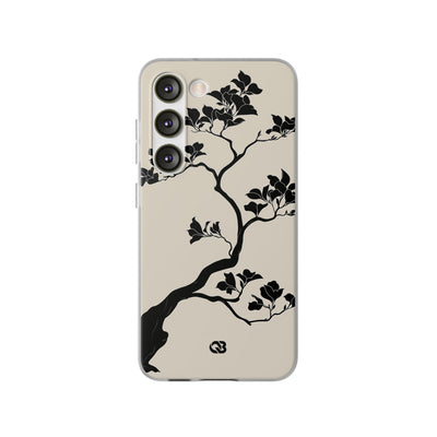 Beige Lite Phone Case for Samsung - Obsidian Bonsai Silhouette