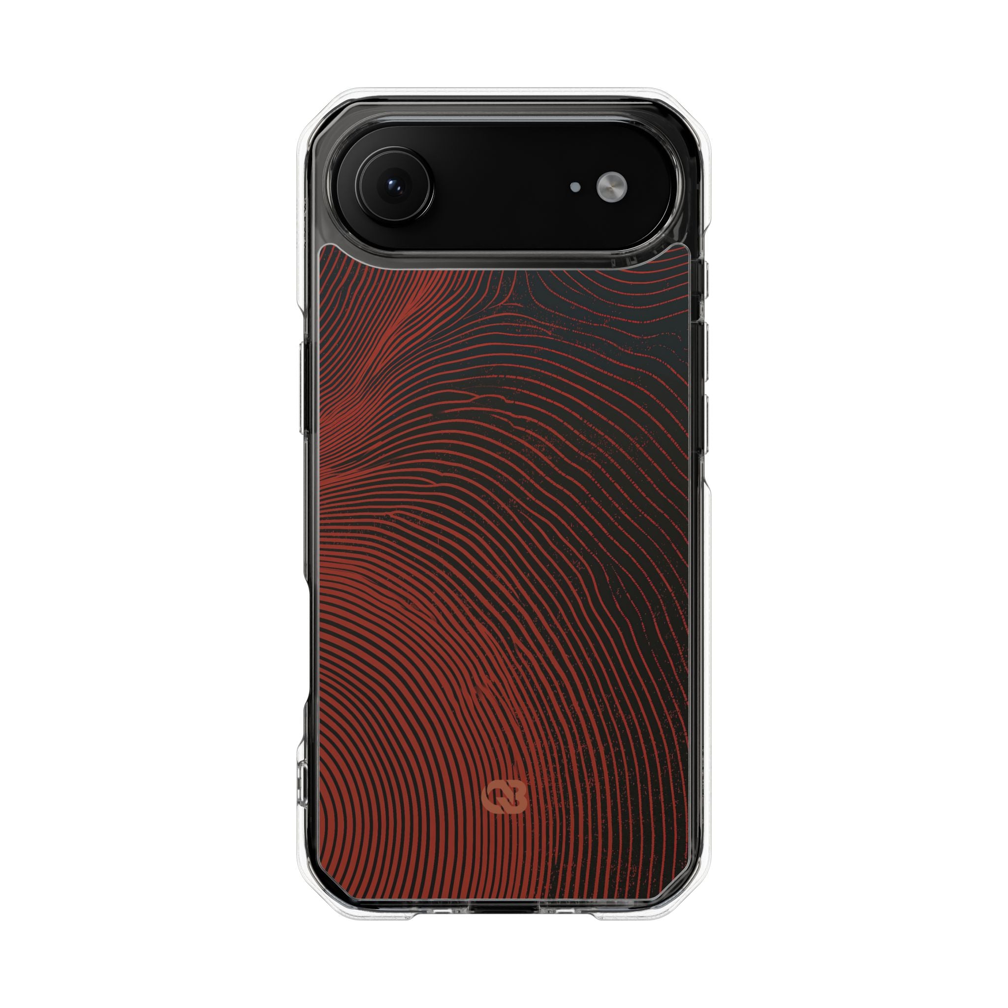 Red Impact MagSafe Phone Case for iPhone - Terracotta Nerve Map