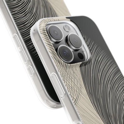 Beige Lite Phone Case for iPhone - Obsidian Cream Plume