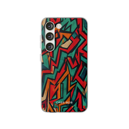 Crimson Zickzack Samsung S23 Case - Soft