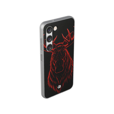Nordic Moose Contour · Lite Phone Case for Samsung · Red