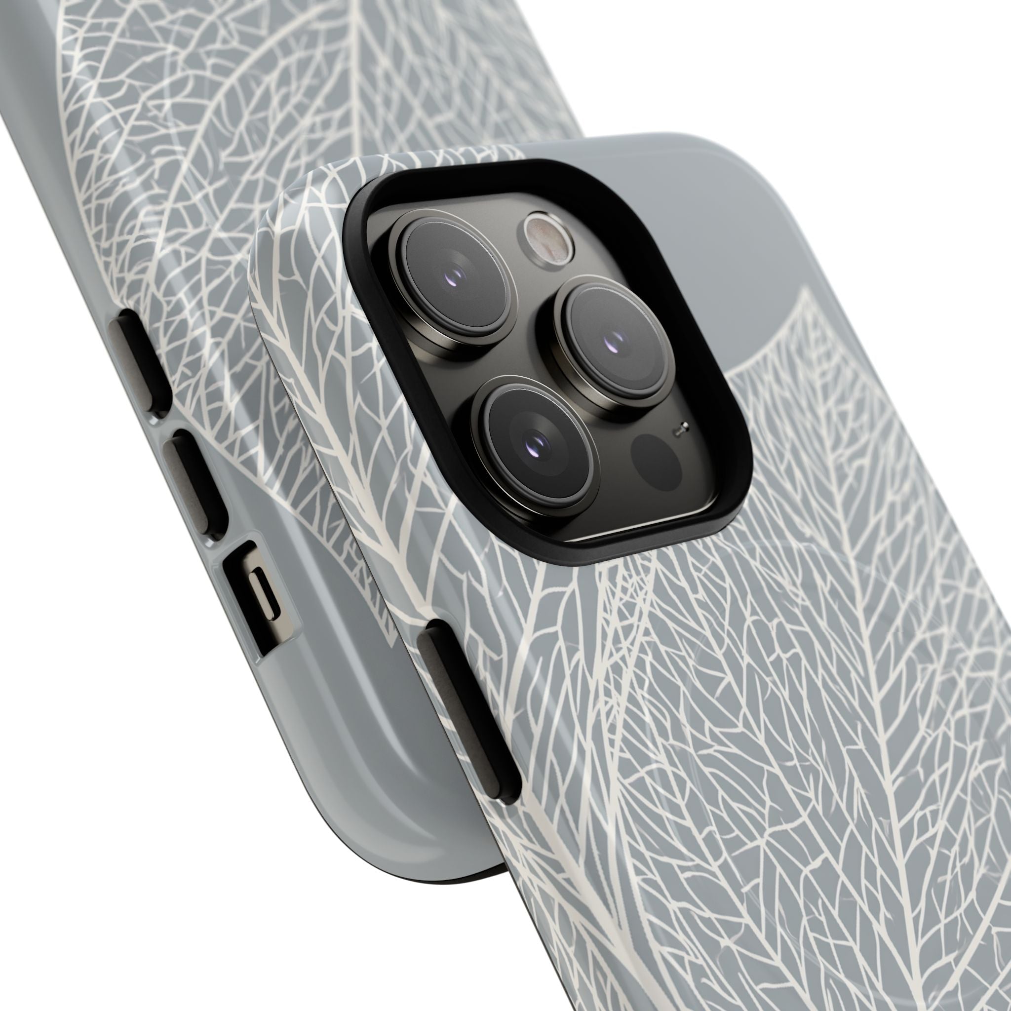 Grey Tough 2.0 Magsafe Phone Case for iPhone - Frosted Ash Veins