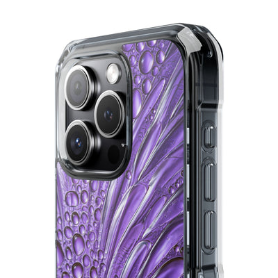 Violet Liquid Gel · Clear Impact Magnetic Phone Case for iPhone · Purple