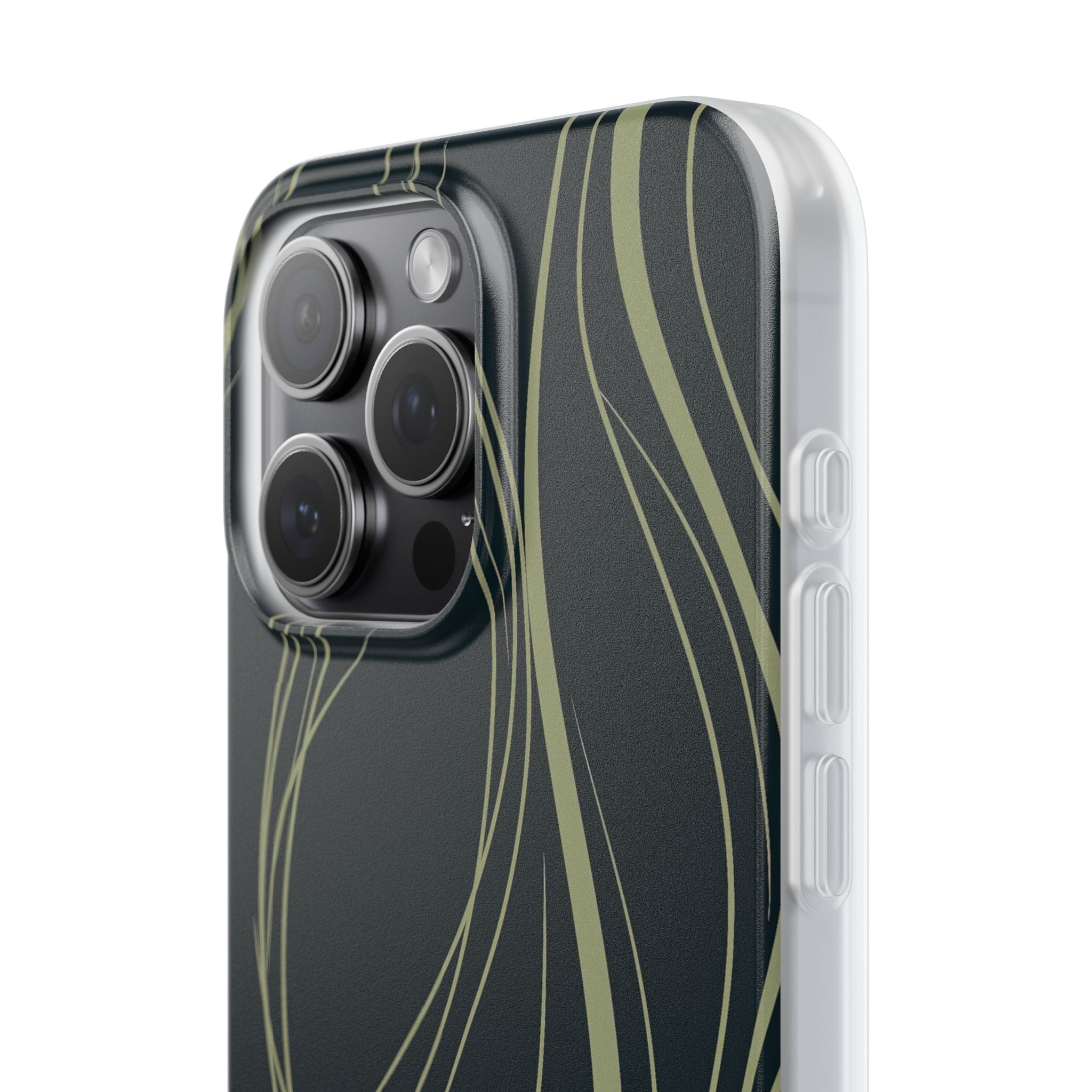 Green Lite Phone Case for iPhone - Obsidian Sage Flow