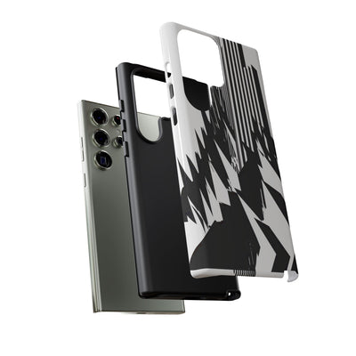 White Tough Phone Case for Samsung - Shattered Vector Spire