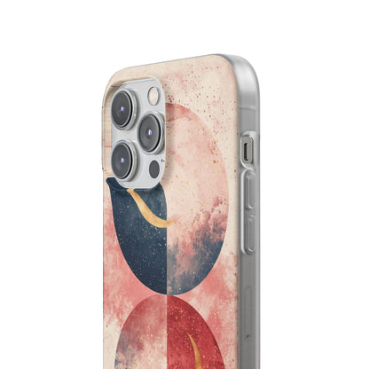 Golden Crescent Circles iPhone 14 Pro Max Case - Soft