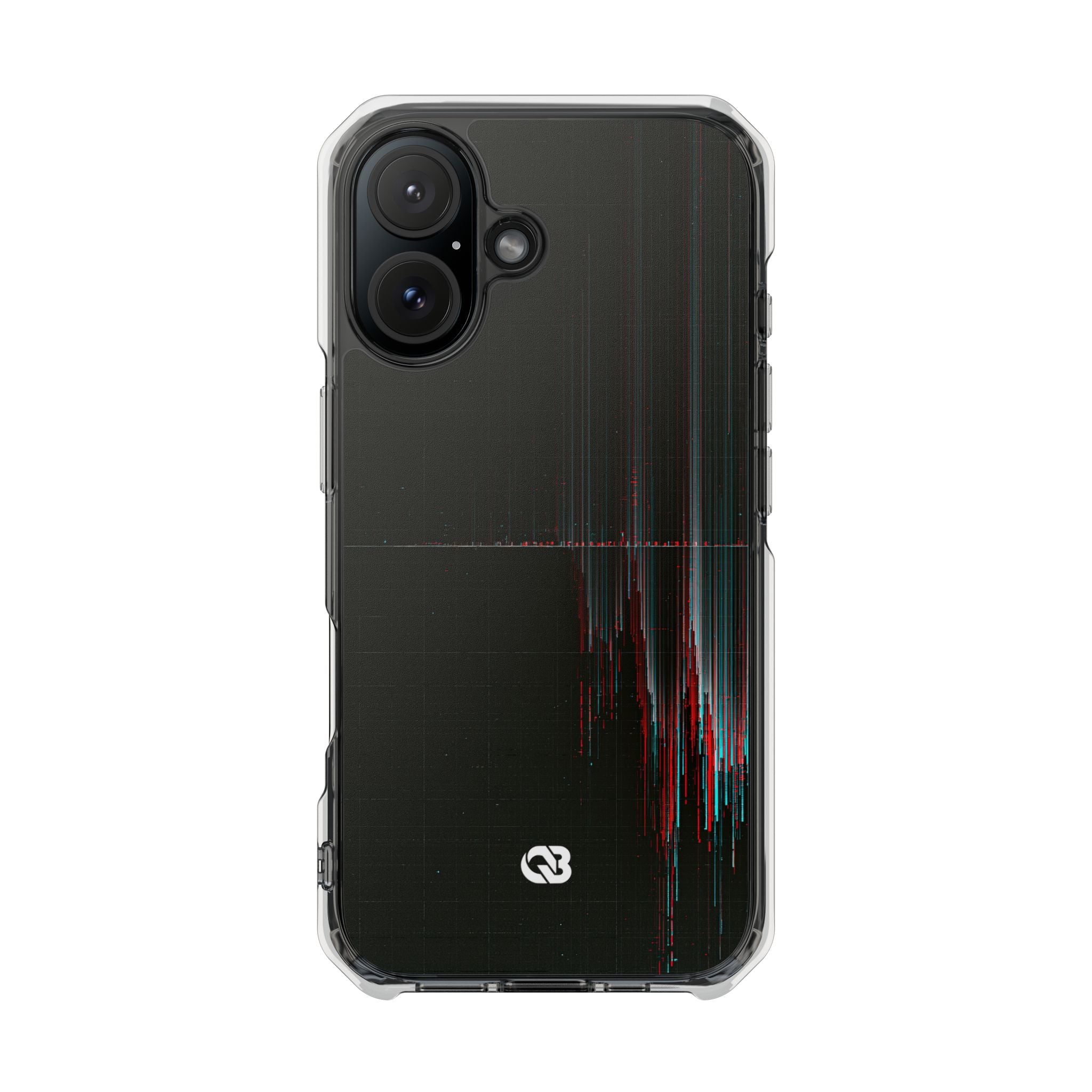 Black Impact MagSafe Phone Case for iPhone - Corrupted Data Stream
