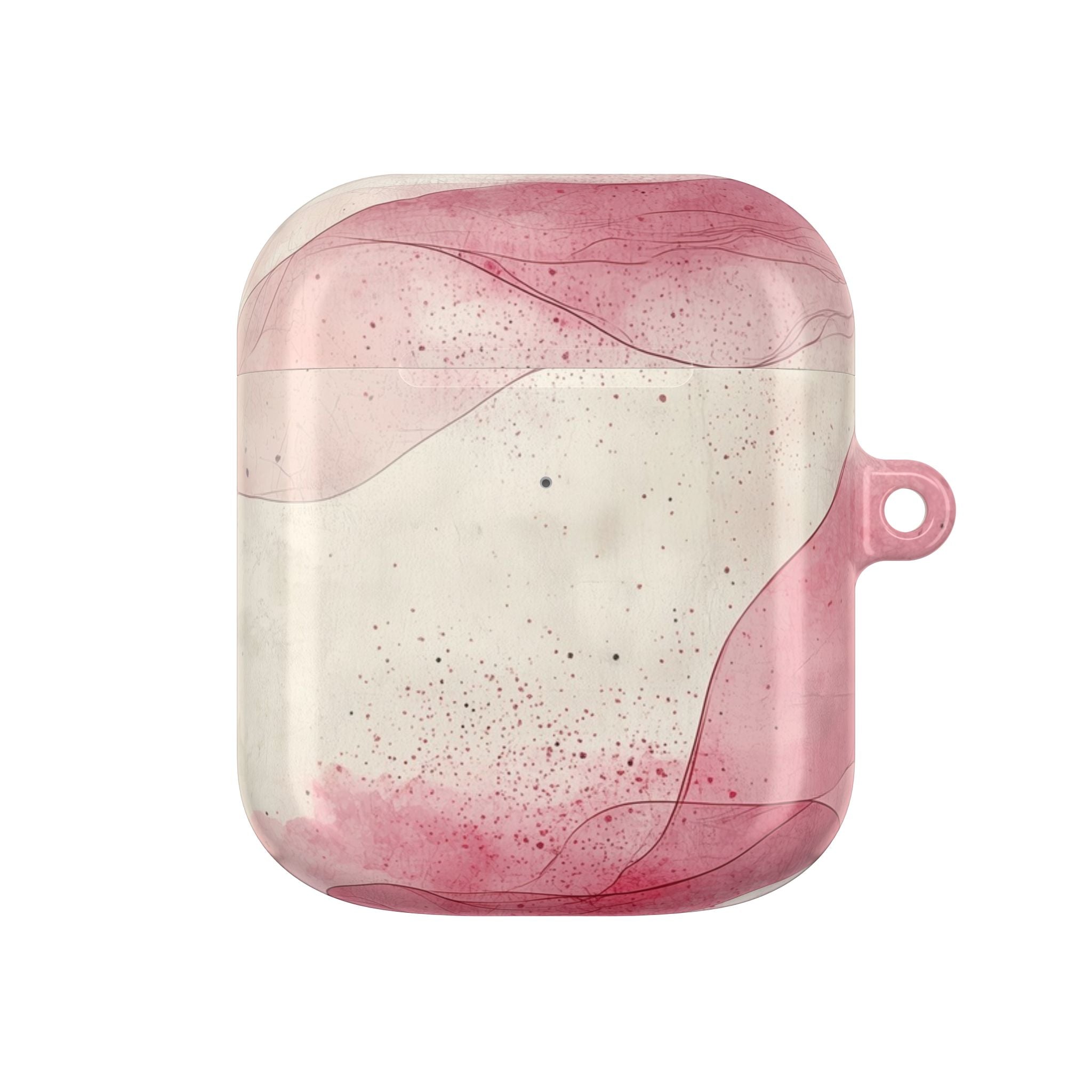 Crimson Ribbon Waves - AirPods Case