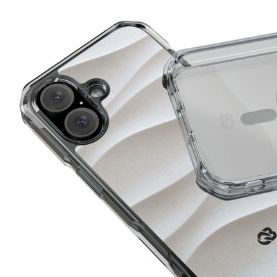 Sculpted Dune Relief · Clear Impact Magnetic Phone Case for iPhone ·  White