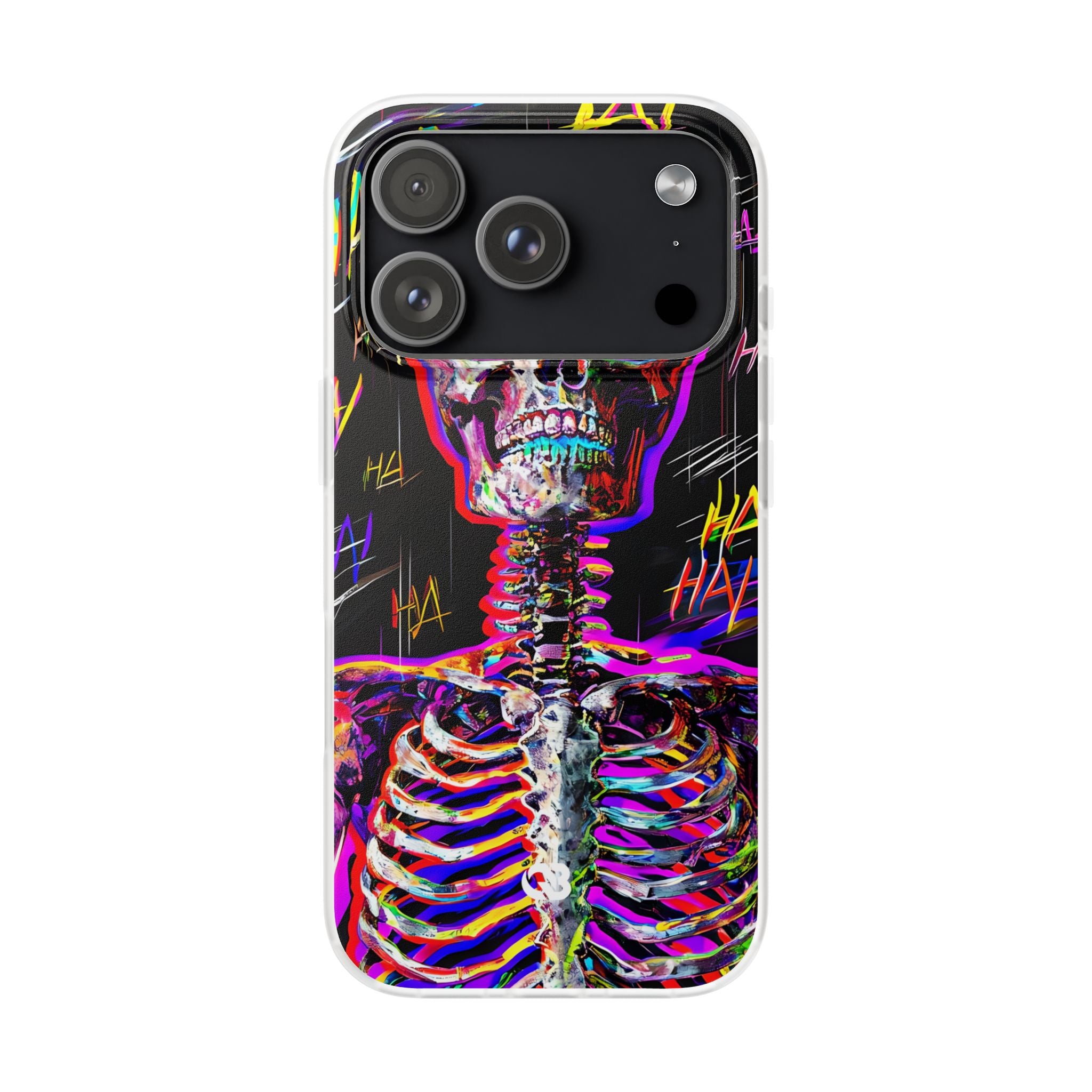 Neon Glitch Skeleton · Soft Handyhülle für iPhone