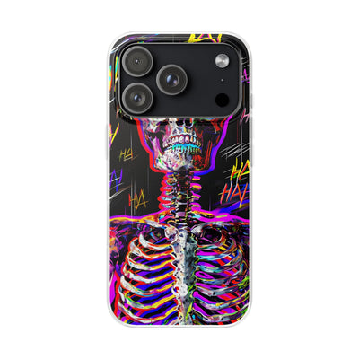 Neon Glitch Skeleton · Soft Handyhülle für iPhone