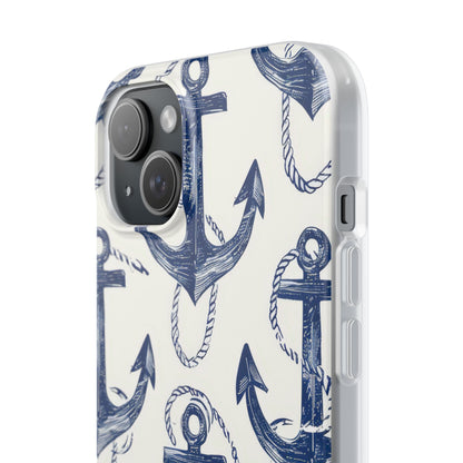 Marineanker Loop iPhone 15 Plus Cover - Blød
