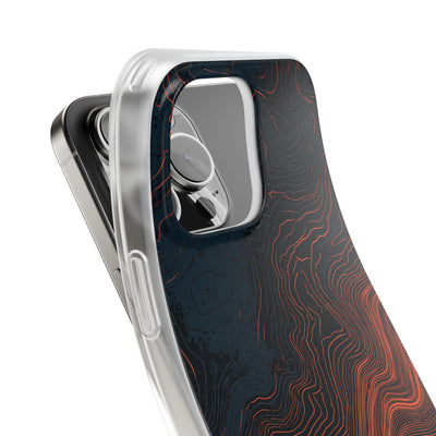 Black Lite Phone Case for iPhone - Volcanic Basalt Map