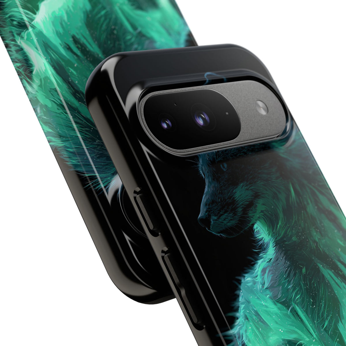 Nordic Aurora Fox · Tough Phone Case for Pixel ·  Teal