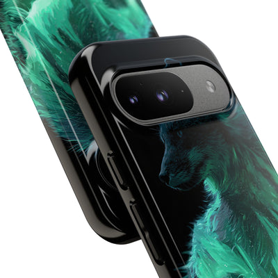Nordic Aurora Fox · Tough Phone Case for Pixel ·  Teal