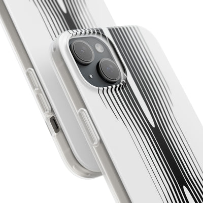 White Lite Phone Case for iPhone - Kinetic Mono Distortion