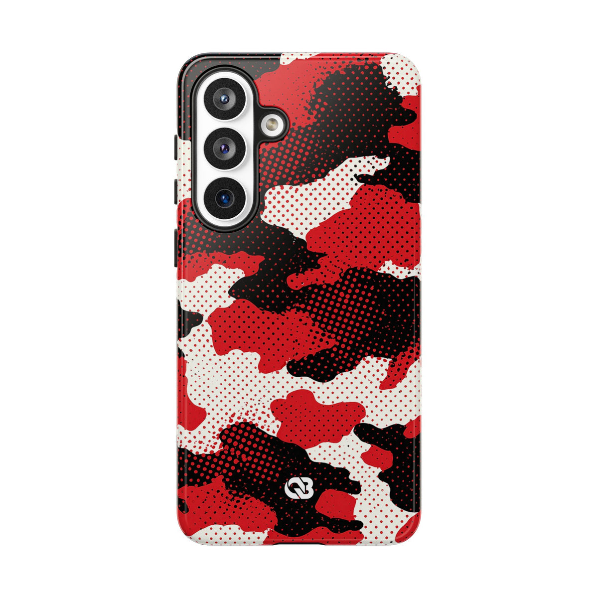 Crimson Halftone Camo · Tough Phone Case for Samsung · Red