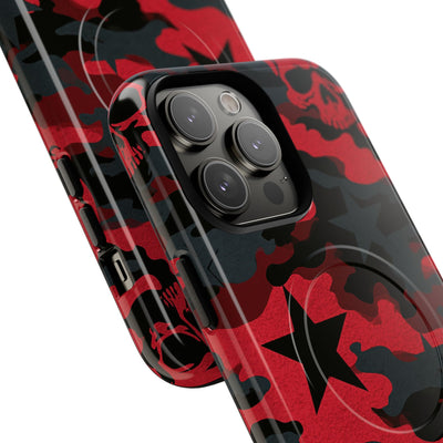 Crimson Skull Camo · Tough 2.0 Magnetic Phone Case for iPhone · Red