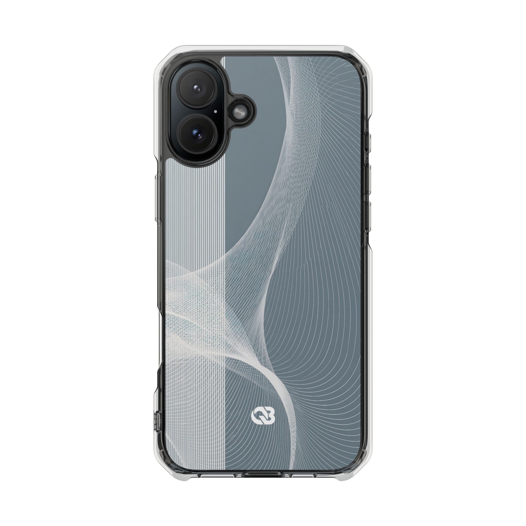 Grey Impact MagSafe Phone Case for iPhone - Slate Mesh Horizon