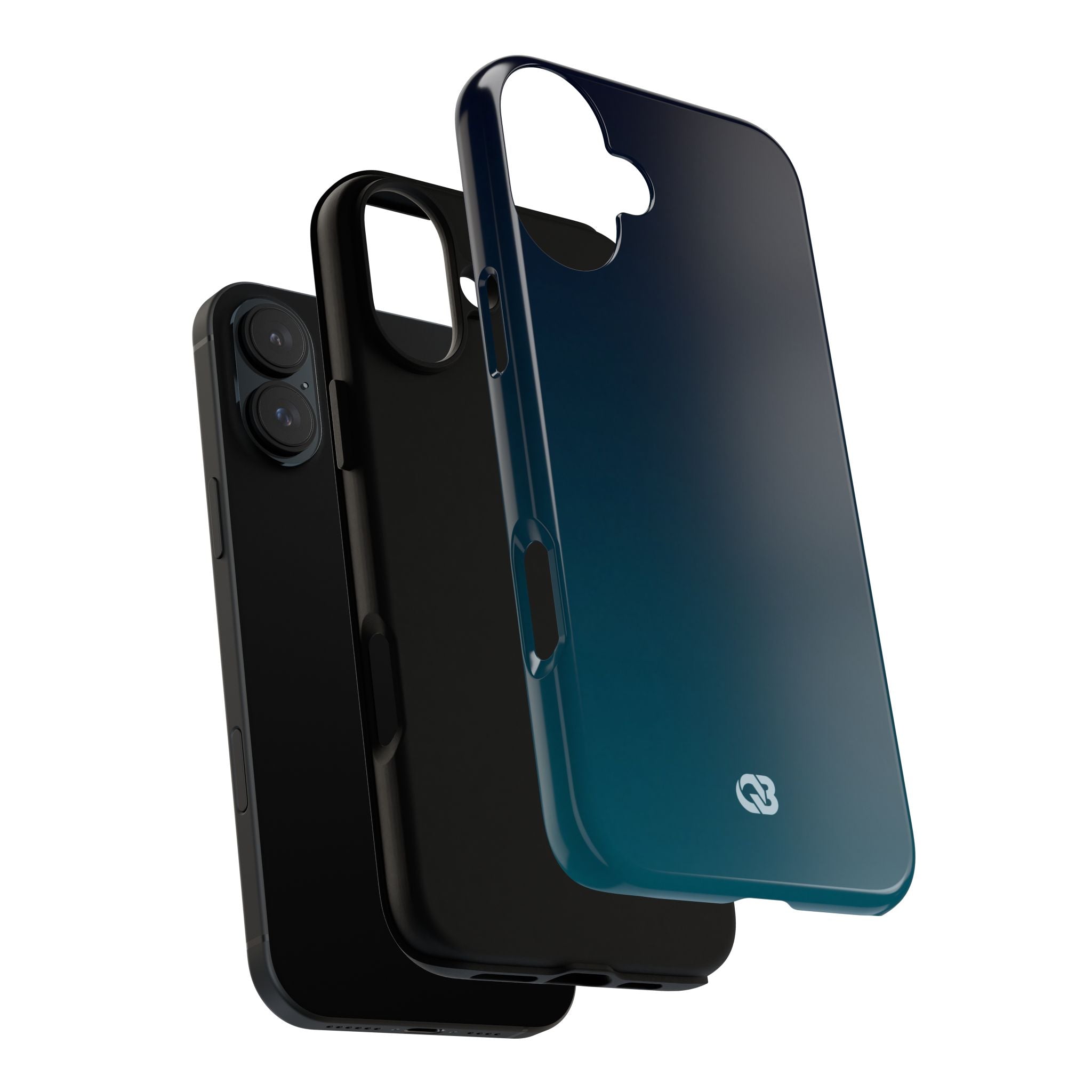 Teal Tough Phone Case for iPhone - Abyss Teal Haze