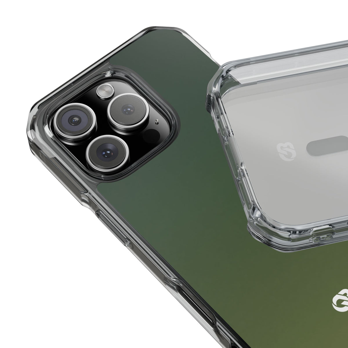 Evergreen Gradient · Clear Impact Magnetic Phone Case for iPhone ·  Green