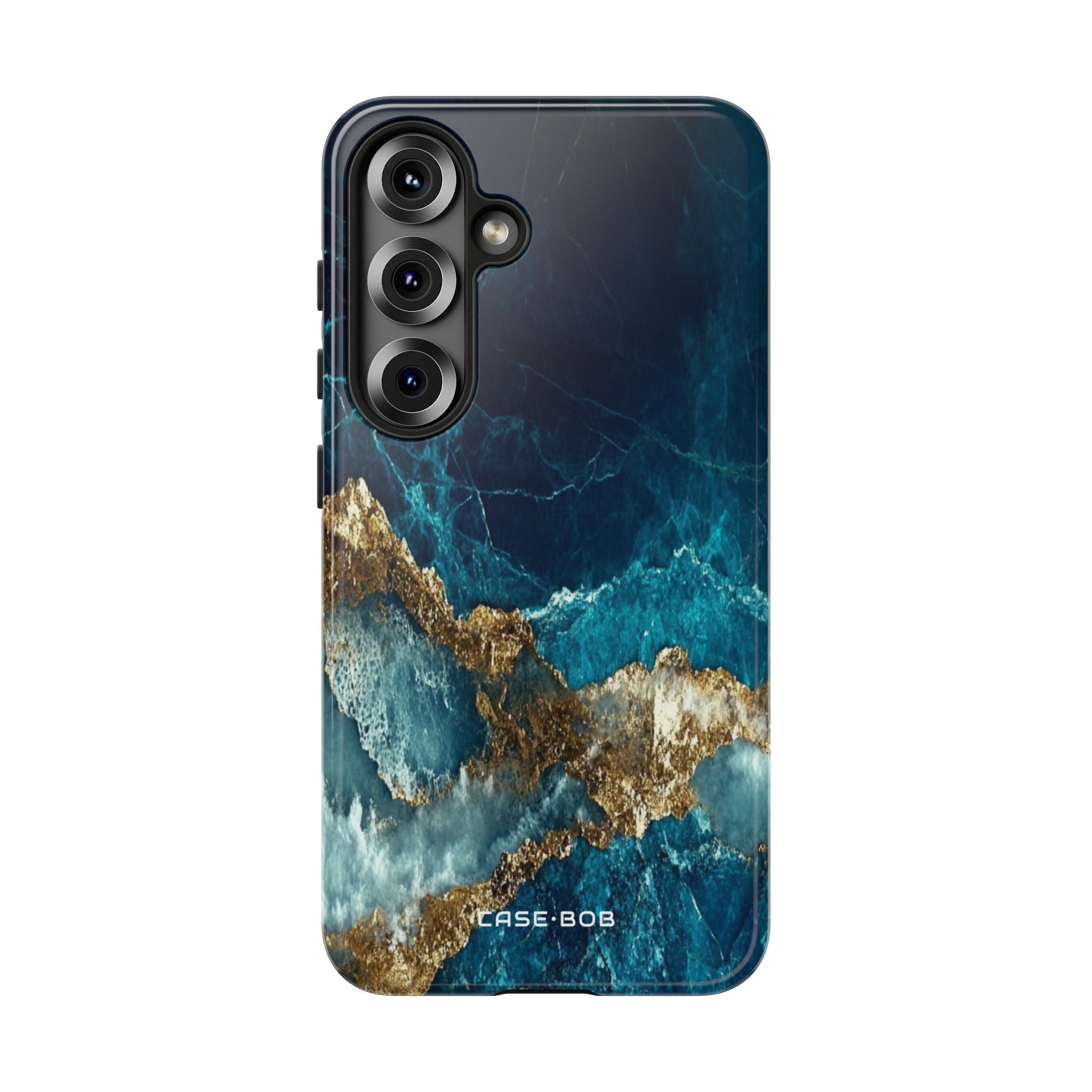 Gezacktes Gold geteiltes Samsung S25 Case - Tough