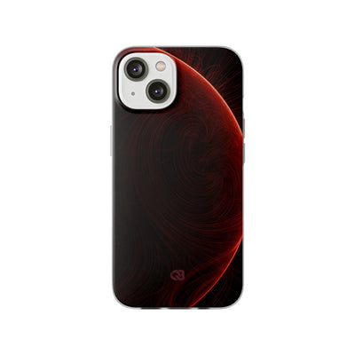 Red Lite Phone Case for iPhone - Crimson Flare Flux