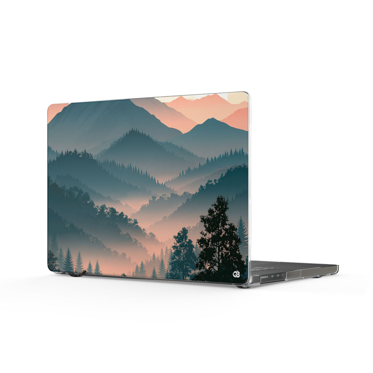 Misty Pine Summit · Clear Hard Case for MacBook · Green