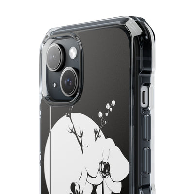 Nocturne Orchid Bloom · Clear Impact Magnetic Phone Case for iPhone ·  Black