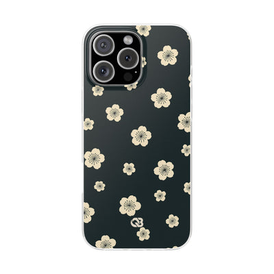Teal Lite Phone Case for iPhone - Obsidian Cream Petals