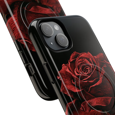 Crimson Noir Rose · Tough 2.0 Magnetic Phone Case for iPhone · Black