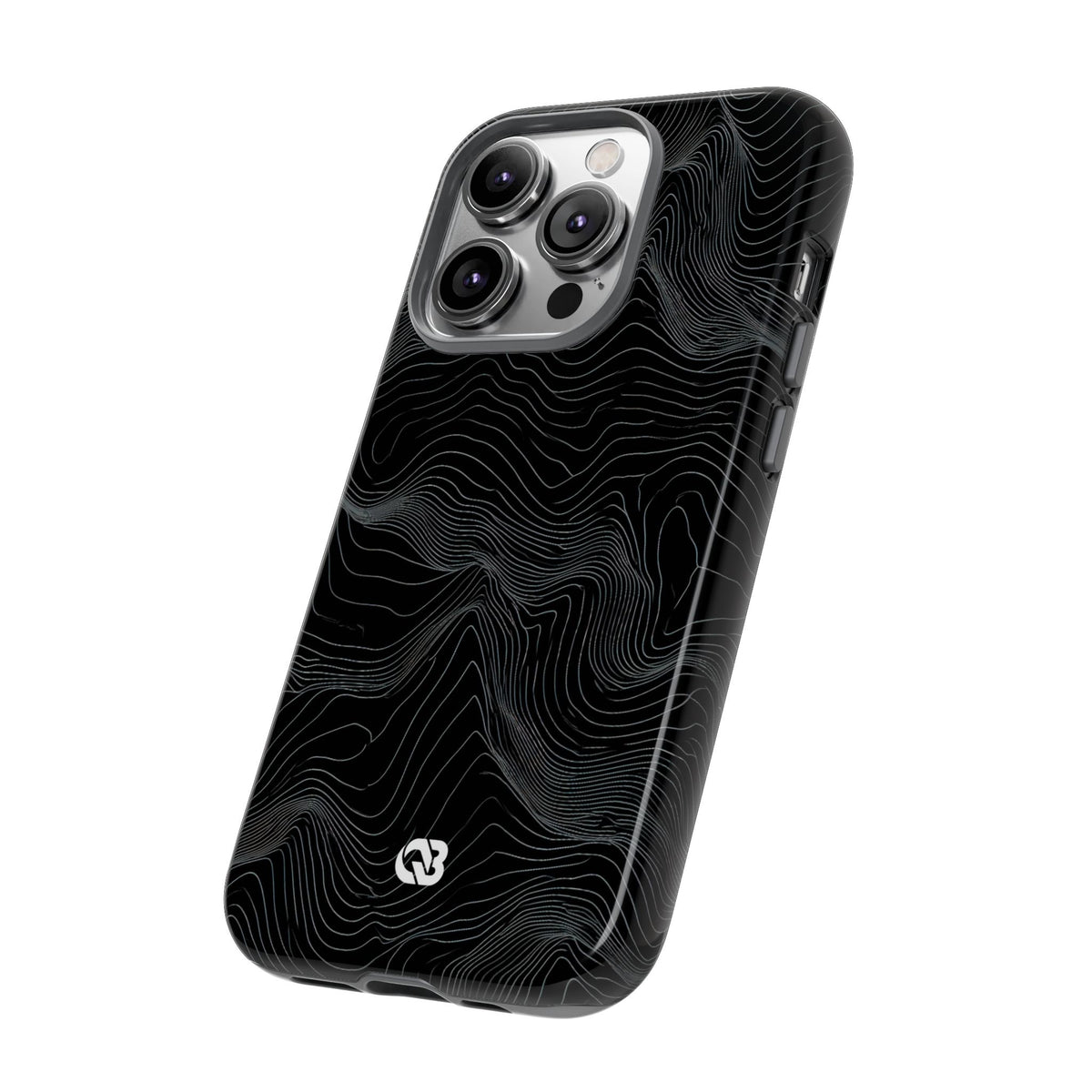 Obsidian Contour Elevation · Tough Phone Case for iPhone · Black