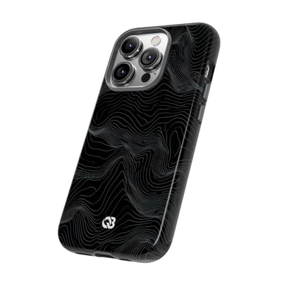 Obsidian Contour Elevation · Tough Phone Case for iPhone · Black