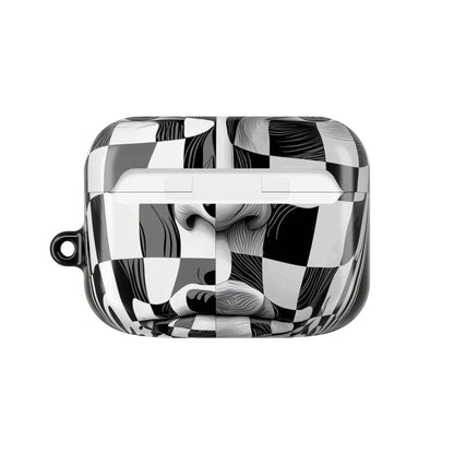 Mirrored Checkerboard Face - AirPods Case