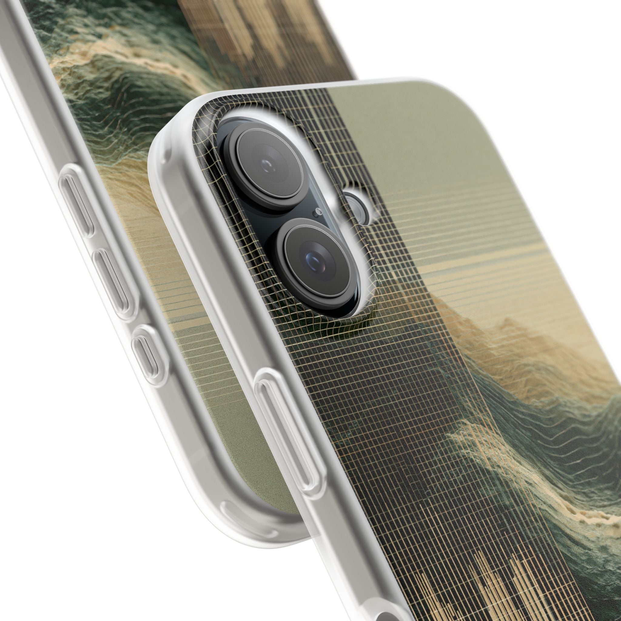 Beige Lite Phone Case for iPhone - Veridian Data Ridge