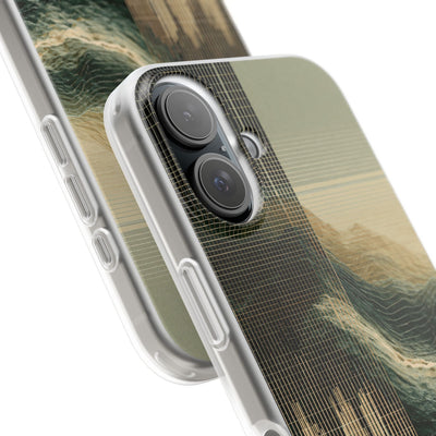 Beige Lite Phone Case for iPhone - Veridian Data Ridge