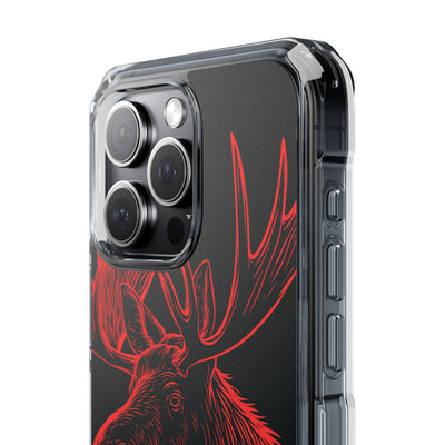 Nordic Elk · Clear Impact Magnetic Phone Case for iPhone · Black