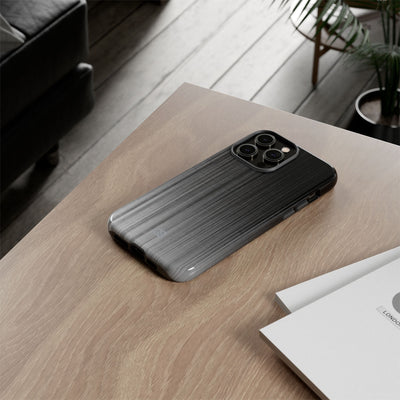 Grey Tough Phone Case for iPhone - Static Vertical Dither