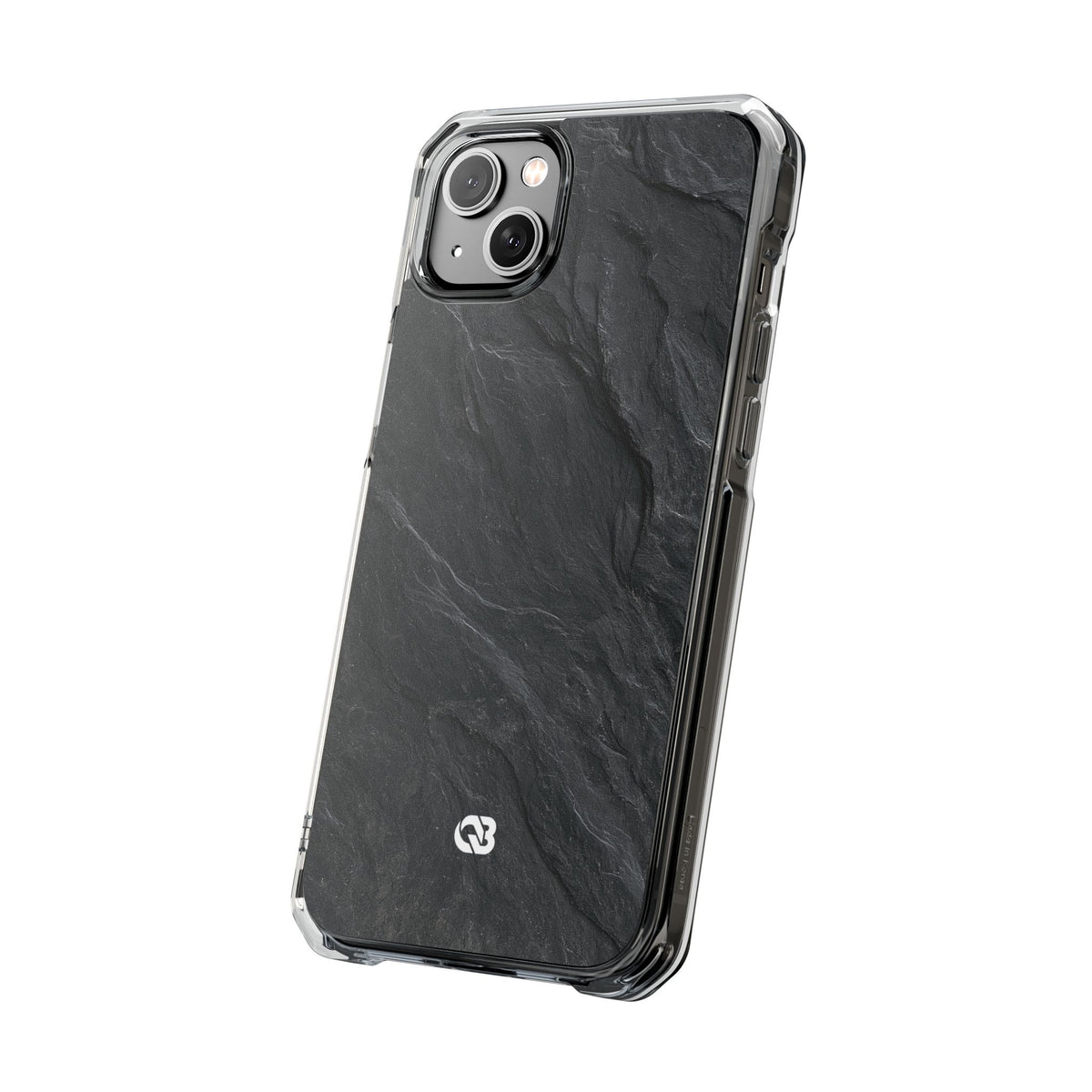 Dark Slate Strata · Clear Impact Magnetic Phone Case for iPhone ·  Black