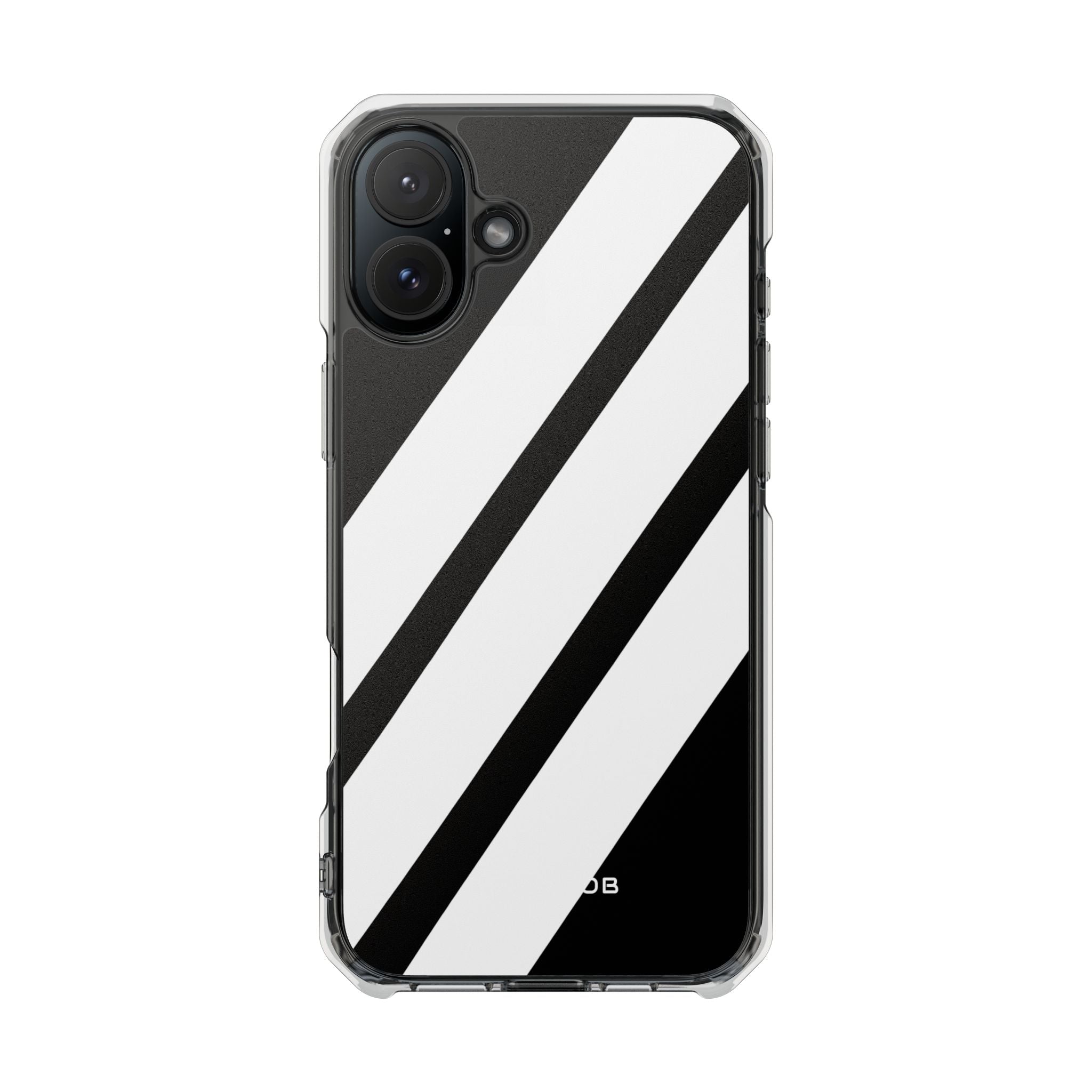 Diagonale Streifen Noir iPhone 16 Plus Case - Impact