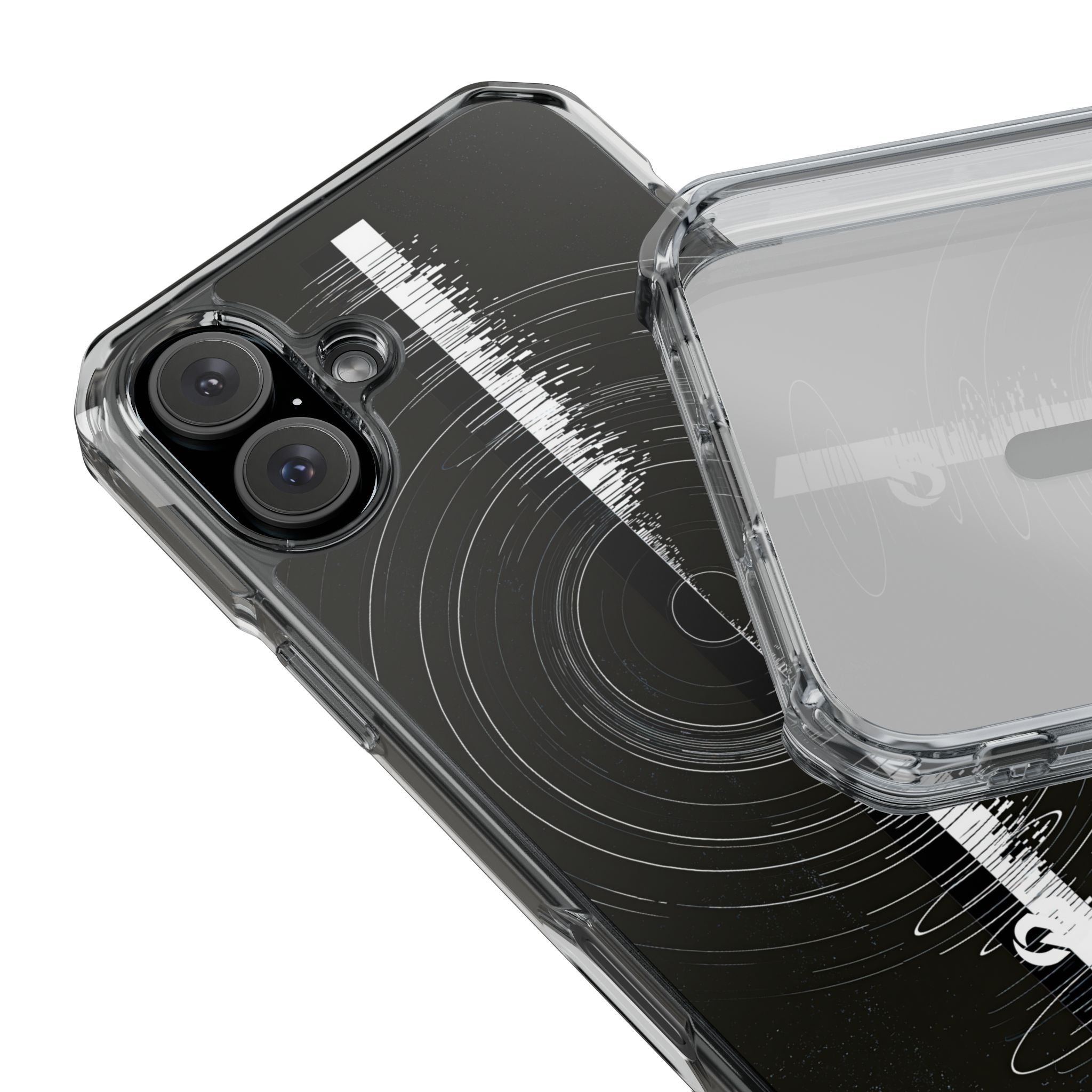 Black Impact MagSafe Phone Case for iPhone - Obsidian Orbital Signal