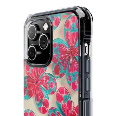 Lucite Jelly Bloom · Clear Impact Magnetic Phone Case for iPhone · Pink