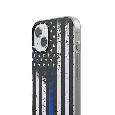Gritty Cobalt Flag · Soft Phone Case for iPhone