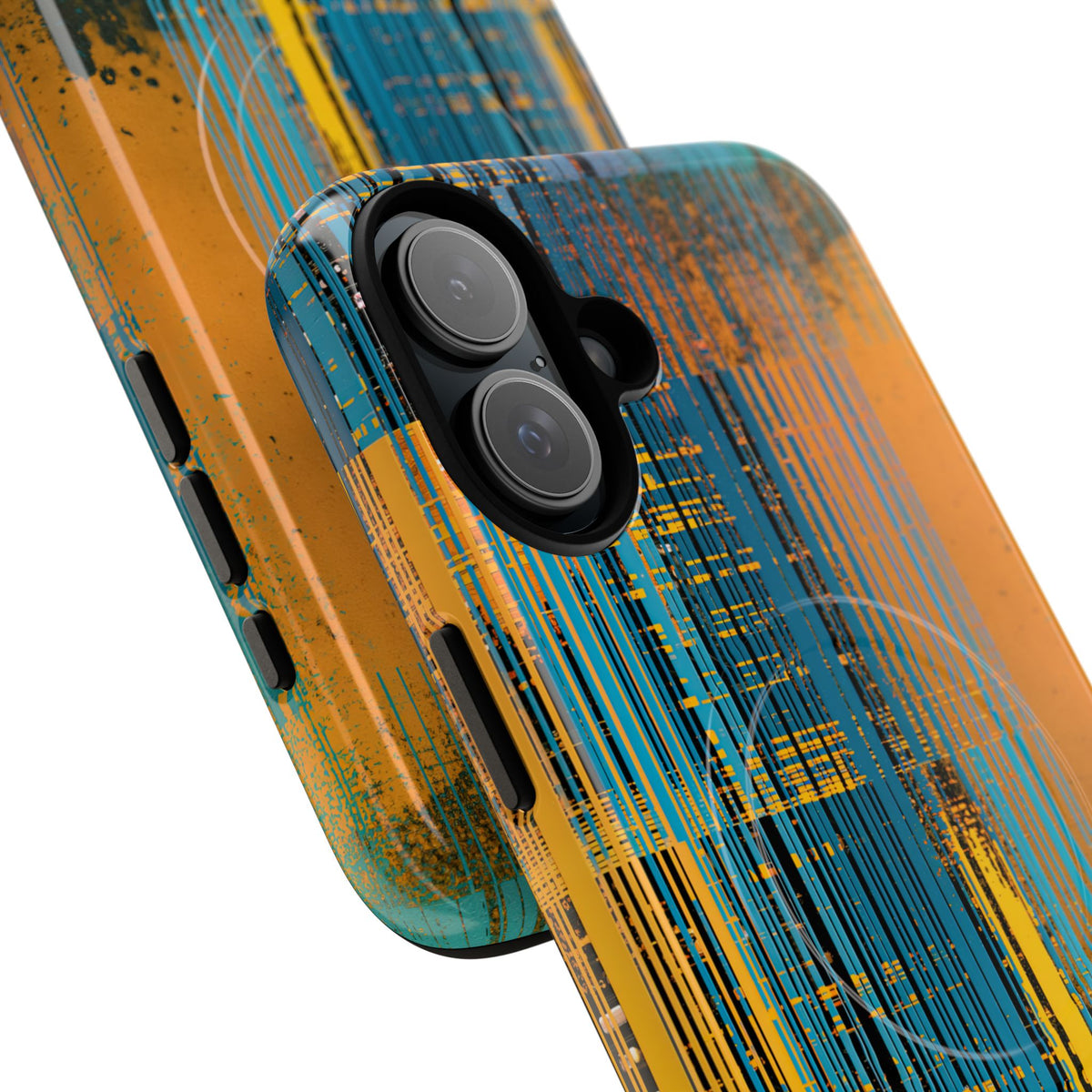 Cyber Glitch Stream · Tough 2.0 Magnetic Phone Case for iPhone · Teal