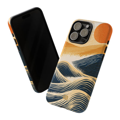 Blue Tough Phone Case for iPhone - Kyoto Cresting Tide